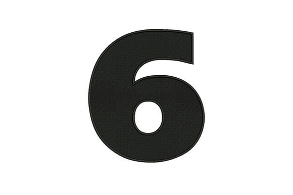 Bold Number 6