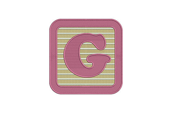 Pink Letter G Embroidery